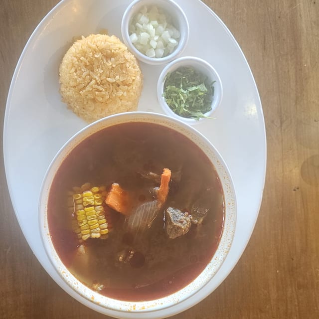 Beef soup (Caldo de Res).